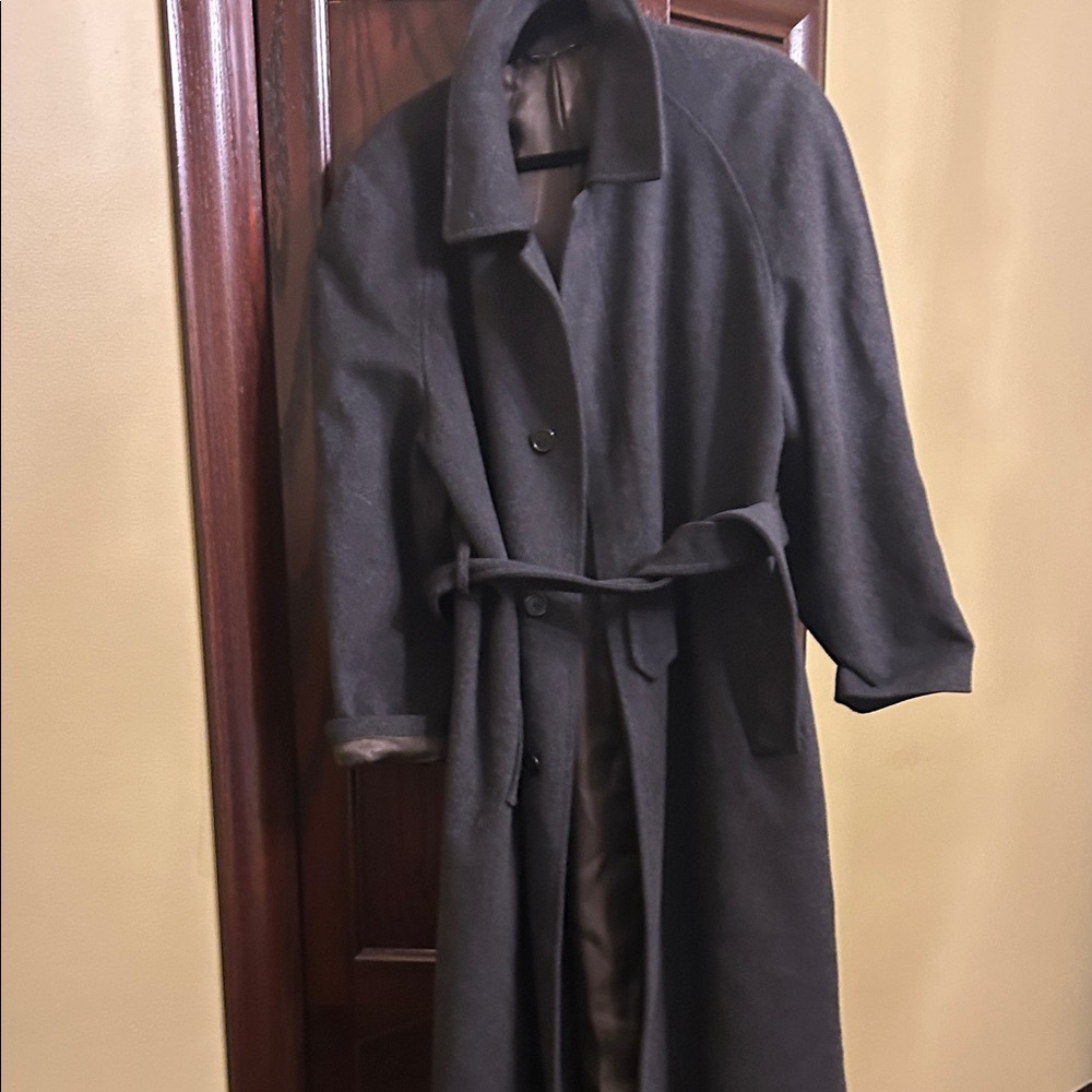Men's Dark Gray Wool Coat
